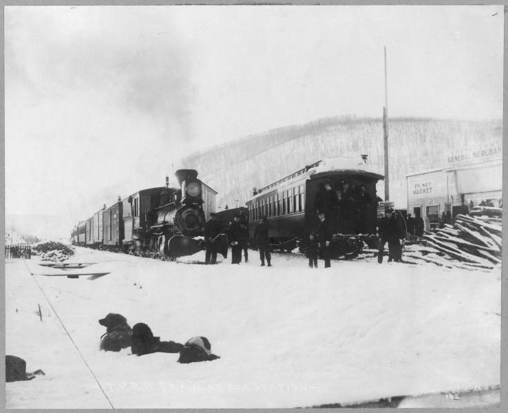  T V R R trains at Fox, Alaska, 1916