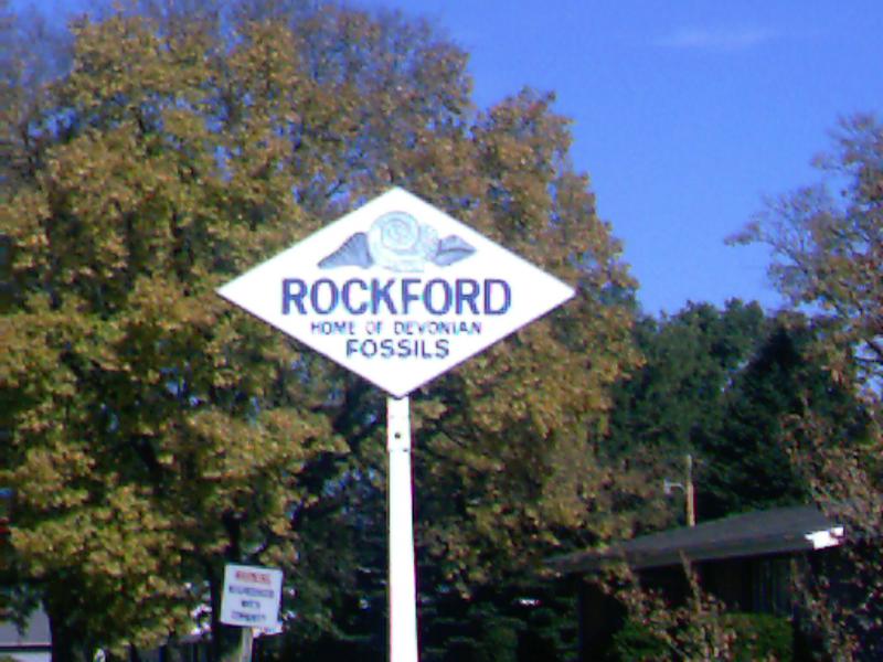  Rockford I A Logo Road sign