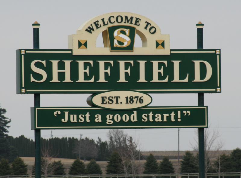  Sheffield Iowa 20090322 Sign