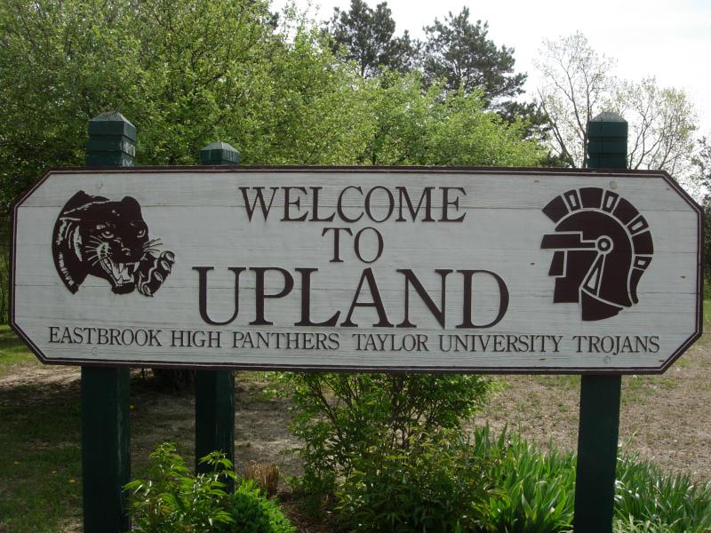  Upland, Indiana welcome sign