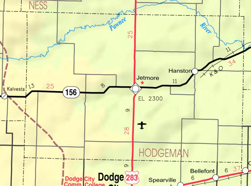  Map of Hodgeman Co, Ks, U S A