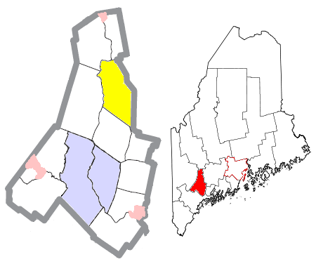  Androscoggin County Maine Incorporated Areas Leeds Highlighted