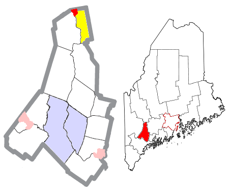  Androscoggin County Maine Incorporated Areas Livermore Falls Highlighted