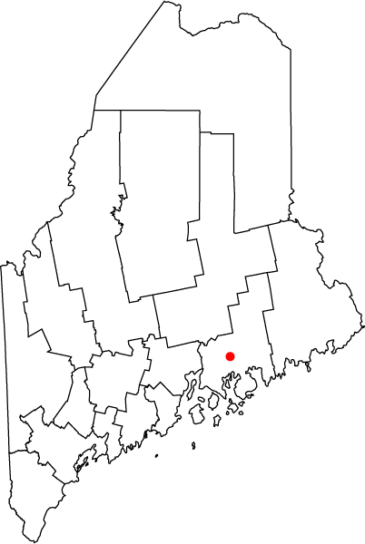  Map of Maine highlighting Ellsworth