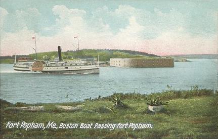  Boston Boat Passing Fort Popham, M E