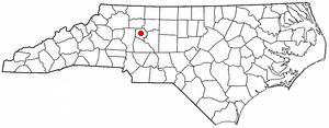  N C Map-doton- Mocksville