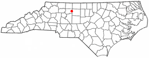  N C Map-doton- Kernersville