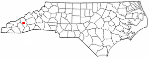  N C Map-doton- Waynesville