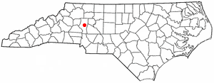  N C Map-doton- Statesville