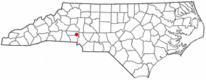  N C Map-doton- Lowesville