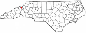  N C Map-doton- Bakersville