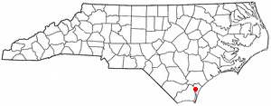  N C Map-doton- Wilmington