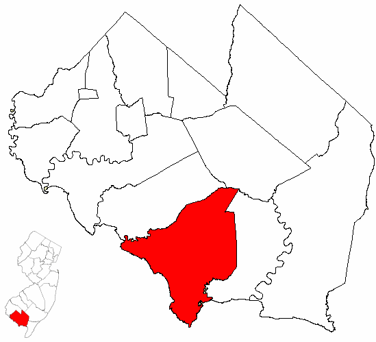  Map of Cumberland County highlighting Downe Township