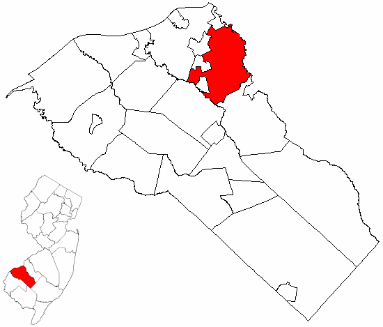  Map of Gloucester County highlighting Deptford Township