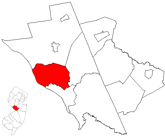  Map of Mercer County highlighting Ewing Township