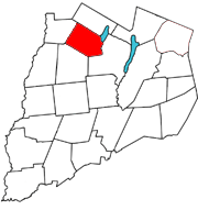  Otsego County outline map Exeter red