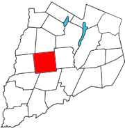  Otsego County outline map New Lisbon red