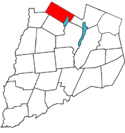  Otsego County outline map Richfield red