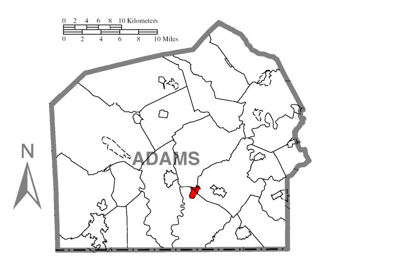  Map of Lake Heritage, Adams County, Pennsylvania Highlighted
