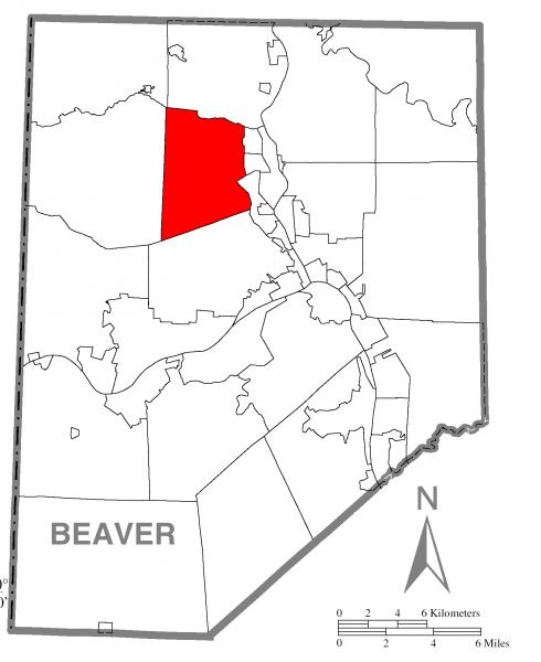  Map of Chippewa Township, Beaver County, Pennsylvania Highlighted