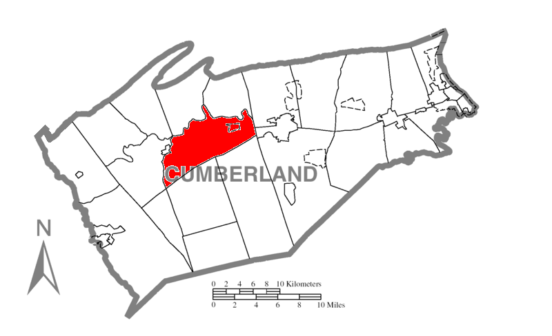 Map of Cumberland County Pennsylvania Highlighting West Pennsboro Township