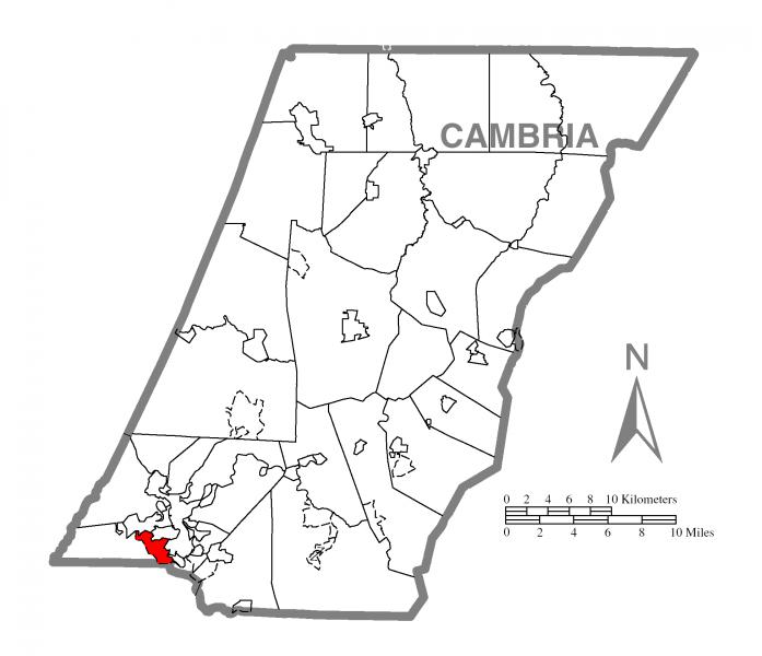  Map of Elim, Cambria County, Pennsylvania Highlighted