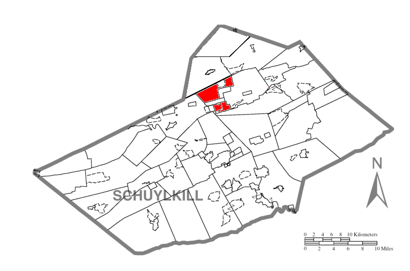  Map of Schuylkill County, Pennsylvania Highlighting West Mahanoy Township