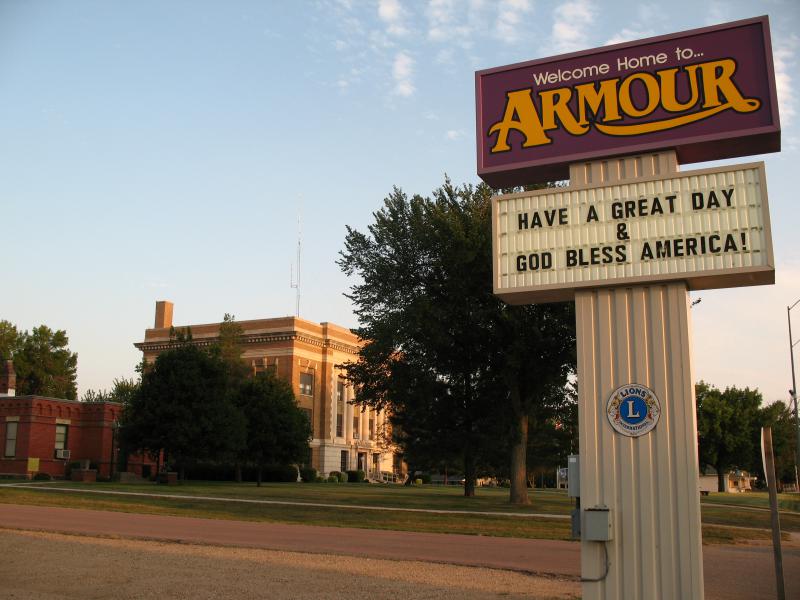  Armour, South Dakota sign